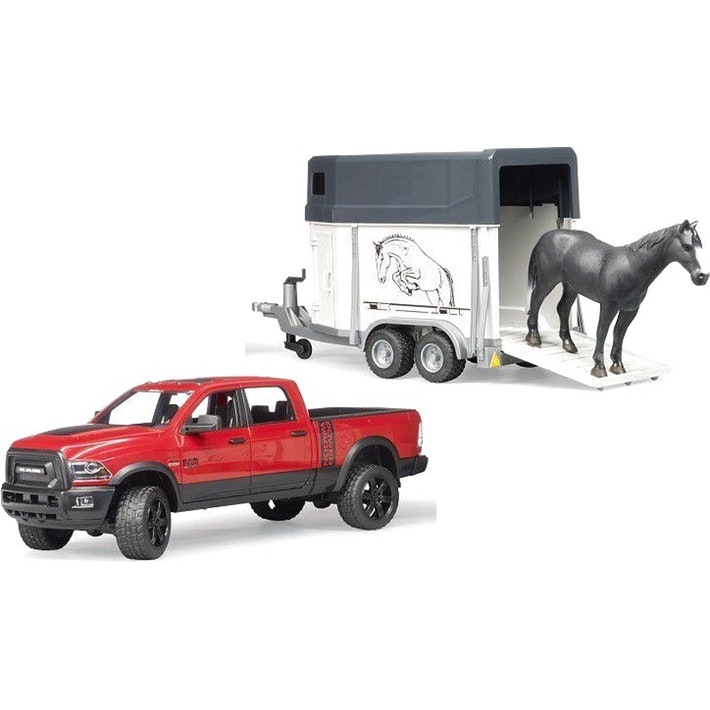 Džip RAM 2500 sa prikolicom za konje i figurom 025014 - Image 7