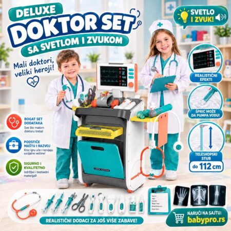 Deluxe doktor set sa svetlom i zvukom