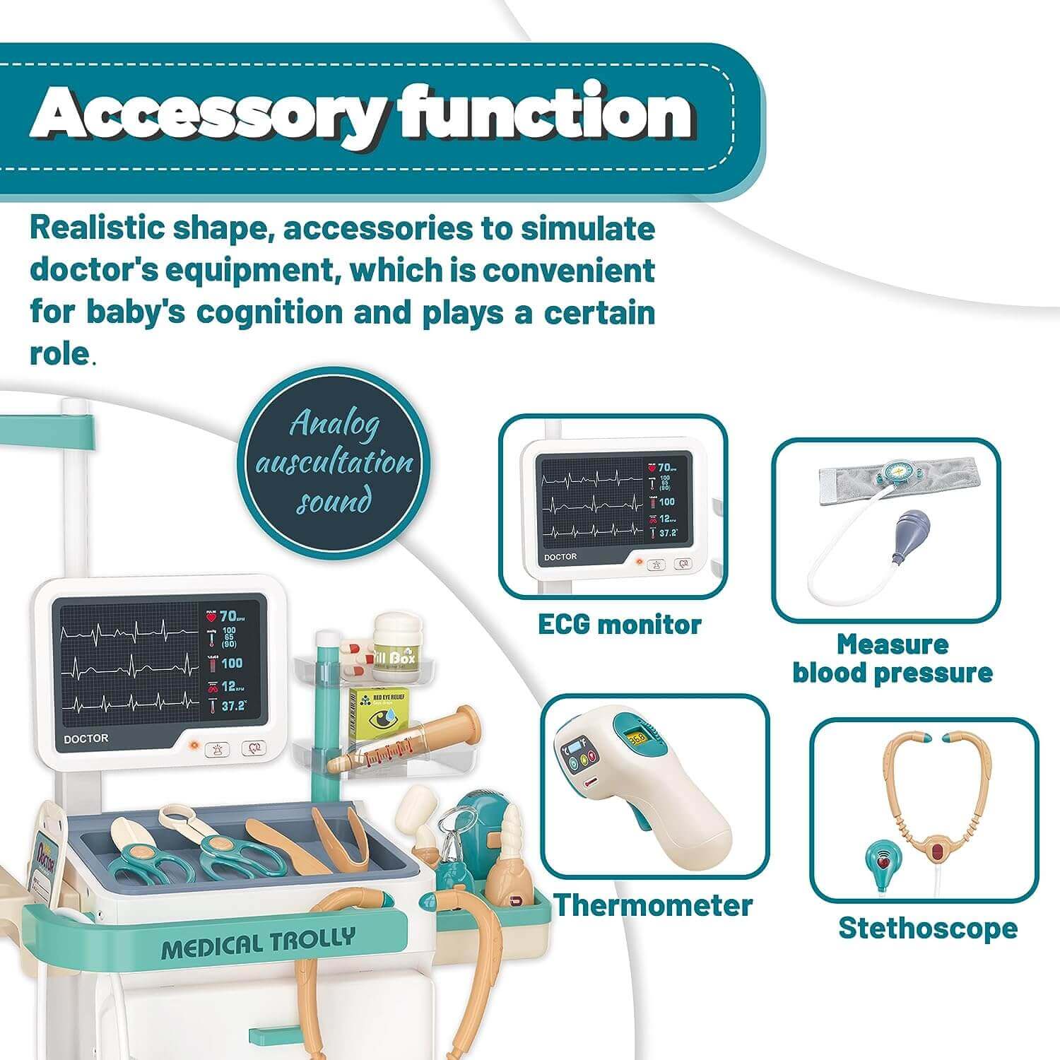 Deluxe doktor set sa svetlom i zvukom