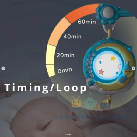 Muzička vrteška sa daljinskim i projektorom