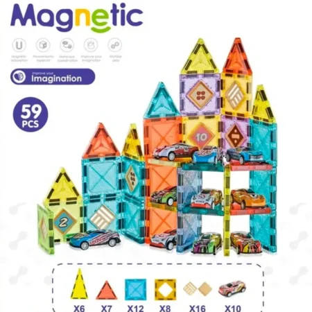 3D Magnetne kocke garaža 59 delova