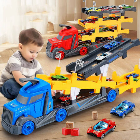 Kamion sa kružnom stazom i autićima