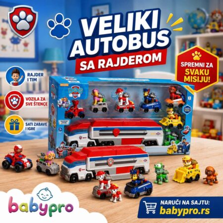 Patrolne šape veliki autobus sa Rajderom