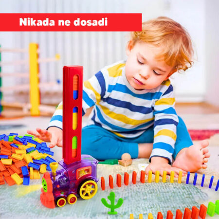 Vozić za decu koji slaže domine