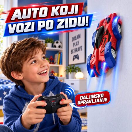 Spajdermen auto na daljinski – vozi po zidu