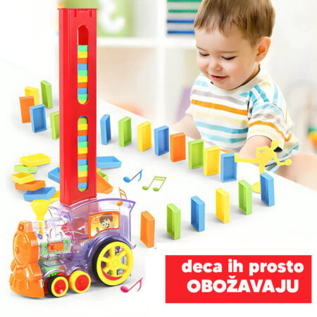 Vozić za decu koji slaže domine