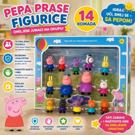 Pepa prase porodica set 14 figurica