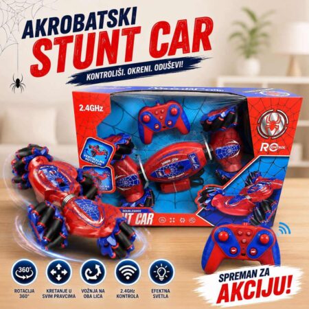 Spiderman Akrobatski Auto na Daljinsko Upravljanje