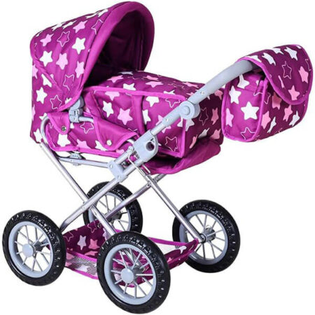 Kolica za lutke Ruby - Star dark Pink 631450
