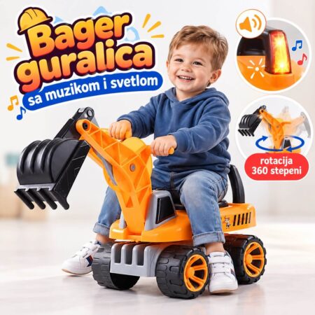 Bager guralica sa svetlom i muzikom