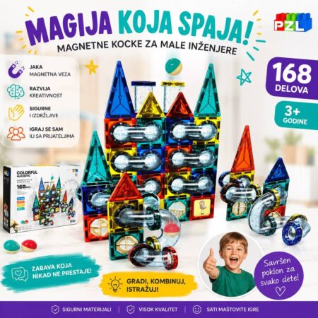 Magnetne kocke kaskada 168 kom