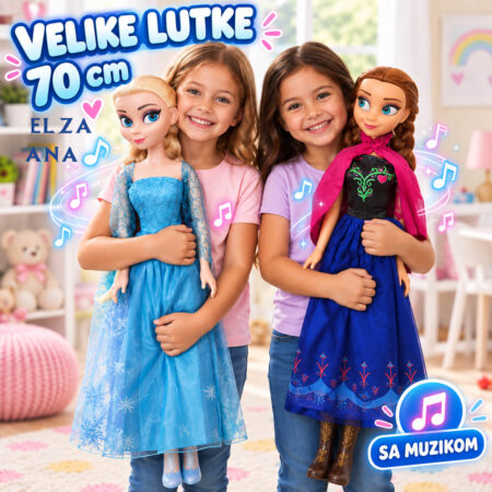 Velika lutka Elza i anaFrozen 70cm