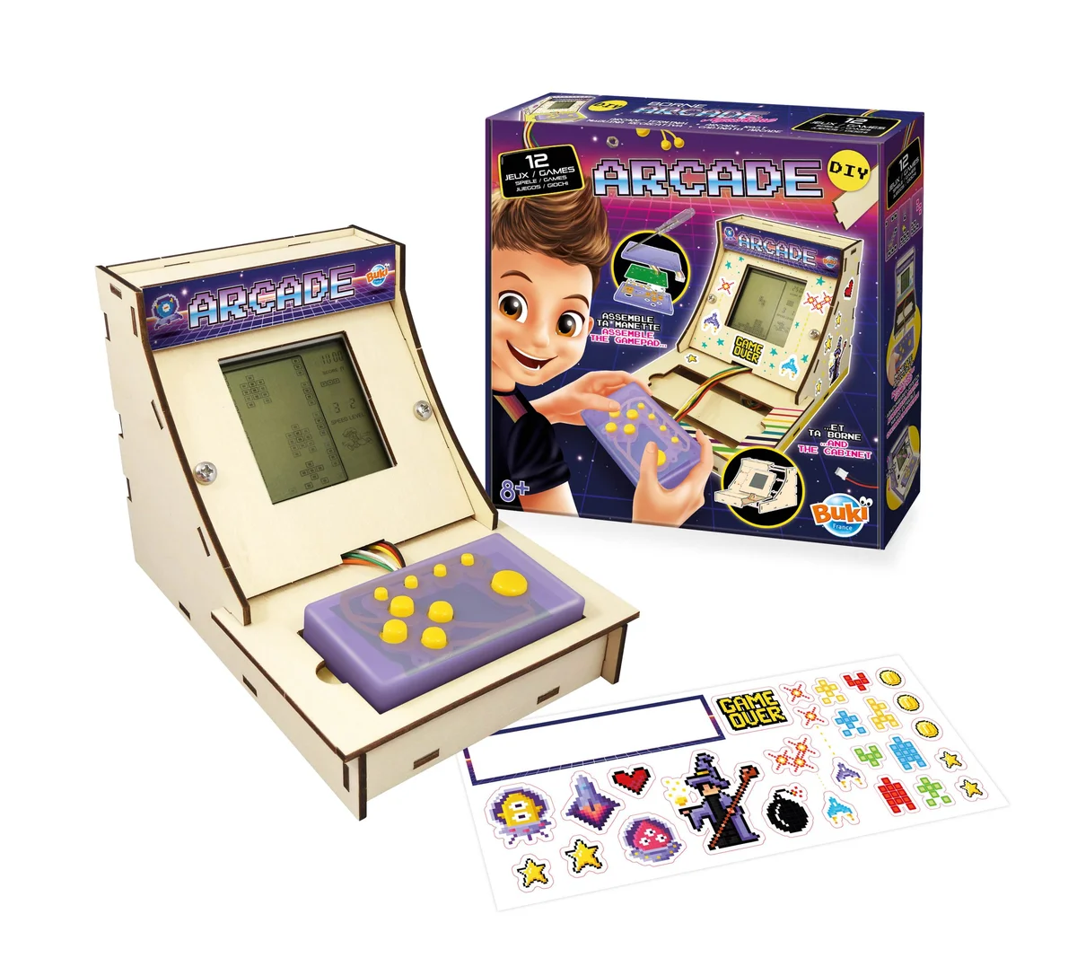 BUKI Arcade pakovanje i sklopljen aparat