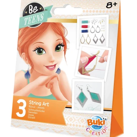 BUKI Be Teens String Art DIY nakit set za 3 para nausnica metalni okviri i konac 8+