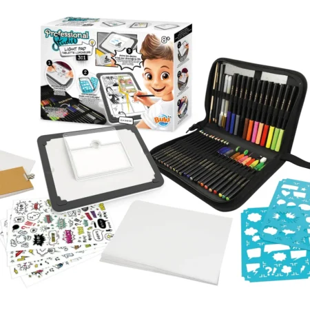BUKI Light Pad Studio sadrzaj - tablet markeri drvene boje sabloni nalepnice