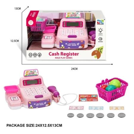 KDL roze kasa Funny Fashion sa skenerom korpom vocem i novcanicama za devojcice 3+