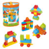 Kocke za decu 92 komada — Dede Multi Blocks set sa primerima građevina (voz, kapija, kuća, figure)