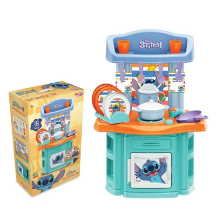 Dede Disney Stitch dečija kuhinja sa rernom i 16 delova pribora za decu 3+