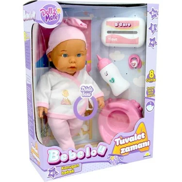 Sunman Dollz n More Bebelou beba lutka koja prica sa nosom flasicom i kutijom za maramice 8 delova