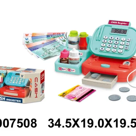Decja registar kasa Cash Register sa LCD displejom skenerom novcanicama i karticom 3+