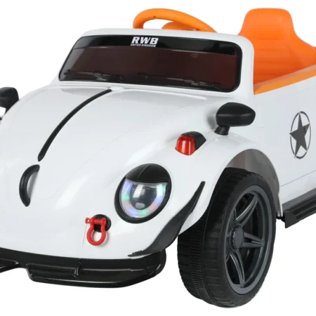 Retro Buba dečji auto na akumulator beli kabriolet 12V 4.5Ah 106x60x48cm
