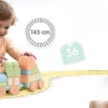 DOLU Big Blocks voz set 36 delova sa 145 cm sine pastelne boje