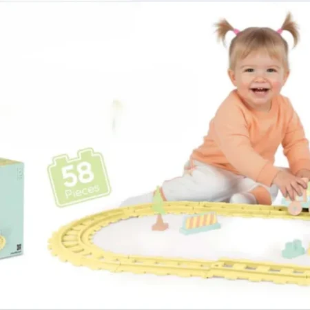 DOLU Big Blocks voz set 58 delova sa 224 cm sine pastelne boje