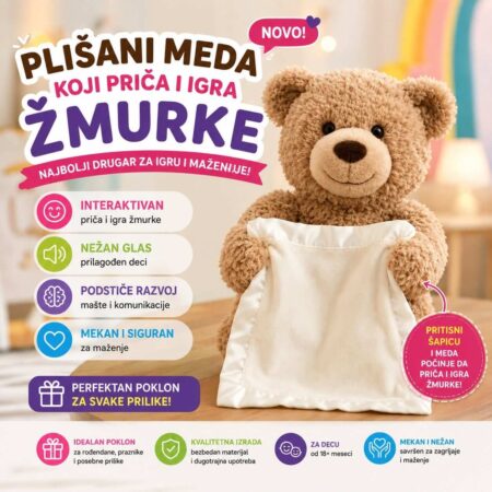 Plišani meda koji priča i igra žmurke