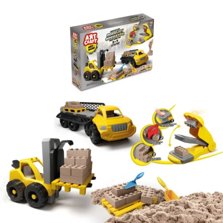 Art Craft Forklift Operator — Play Sand Set sa viljuškarom, kamionom i kalupom za cigle 037449
