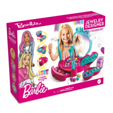 Mattel Barbie Jewelry Designer Play Dough Set — 5 boja, stočić sa ogledalom 039269 (3+)