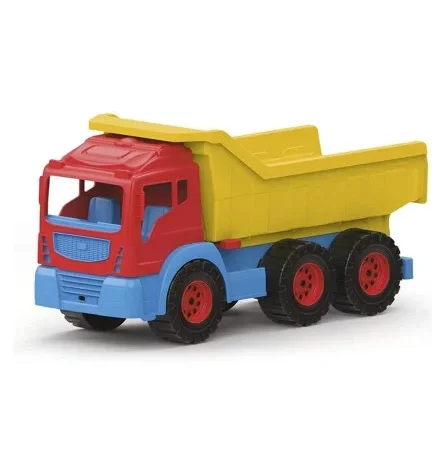 Dolu kamion kiper 070166 — 68,5 cm, crvena kabina, žuta kiper-korpa