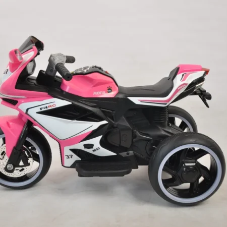 TS-078-3 dečji sportski motor tricikl roze 6V — tri točka za stabilnost