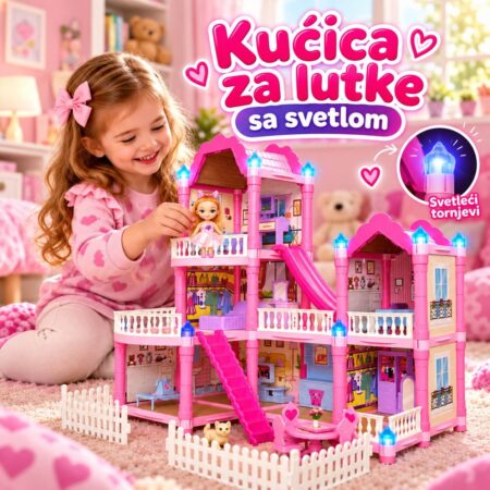 Kućica za lutke sa svetlom