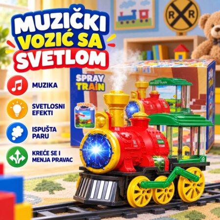 Muzički vozić sa svetlom zvukom i parom