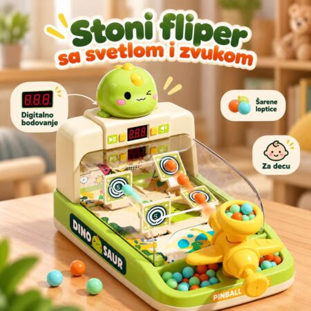 Stoni fliper za decu sa svetlosnim i zvučnim efektima
