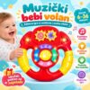 Muzički bebi volan sa svetlosnim efektima