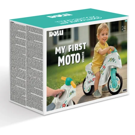 Dolu moto guralica Monsters 026262 — beli motor sa širokim PVC točkovima