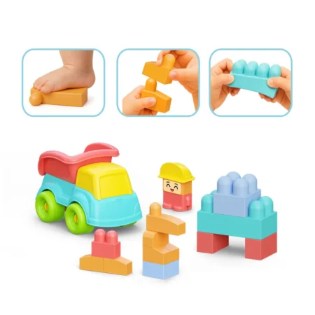 Dede Soft Bloki Blocks Truck Set 041231 — mekane kocke 24 dela sa kamiončićem — slika 2