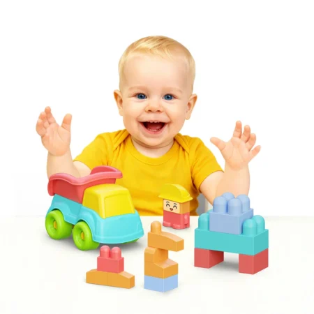 Dede Soft Bloki Blocks Truck Set 041231 — mekane kocke 24 dela sa kamiončićem — slika 3