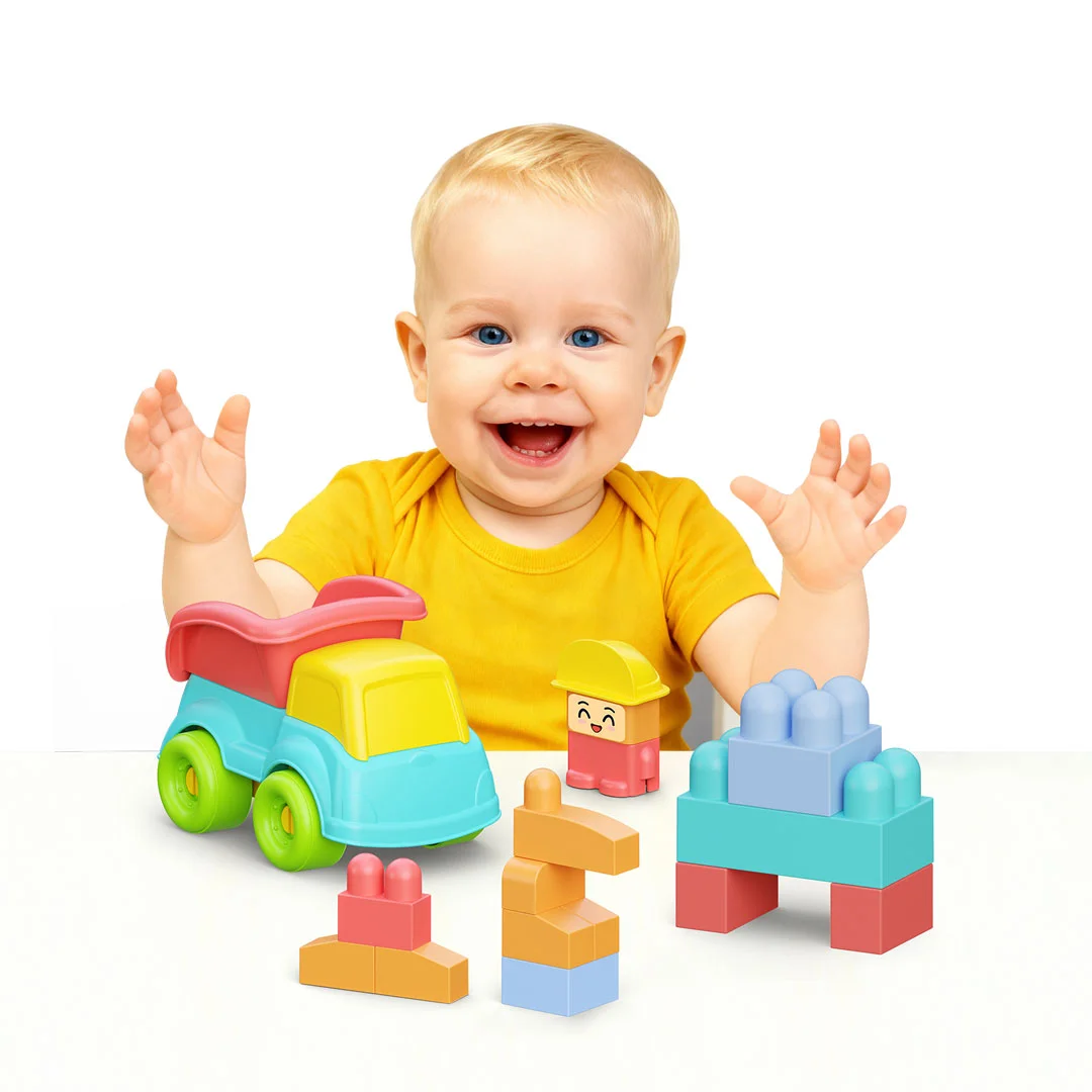 Dede Soft Bloki Blocks Truck Set 041231 — mekane kocke 24 dela sa kamiončićem — slika 3
